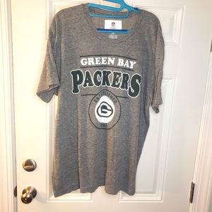 Green Bay Packers Gray Tee Team Apparel Sz: XL